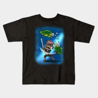 Fires of Triumph: The Epic Journey of a Gaming Dragon Slayer Kids T-Shirt